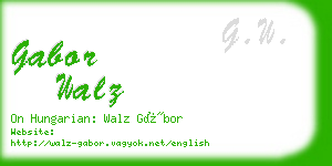 gabor walz business card